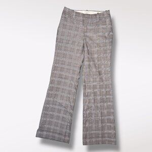 Banana Republic Ryan Fit Plaid Wool Blend Trousers Gray Size 0